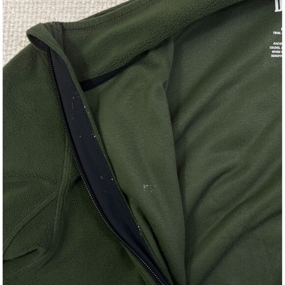 Duluth Trading Checkpoint Fleece Jacket Men's L Green Relaxed Fit Full Zip Mock - Picture 7 of 7